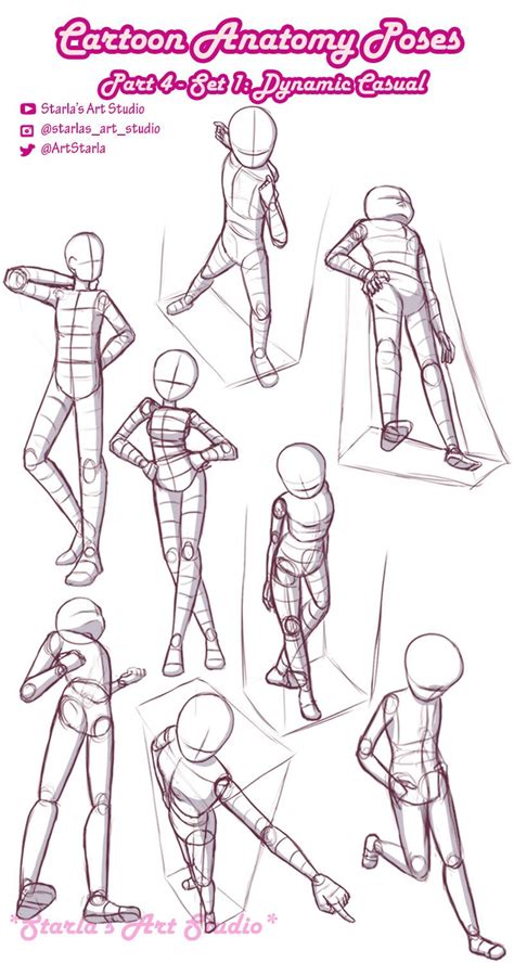 Drawing Dynamic Cartoon Standing Poses ~Starla's Art Studio | Drawing ...