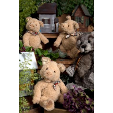 Isabelle Collection The Three Little Pigs and Huff Puff Retired Charlie Bears Set | FREE UK Delivery