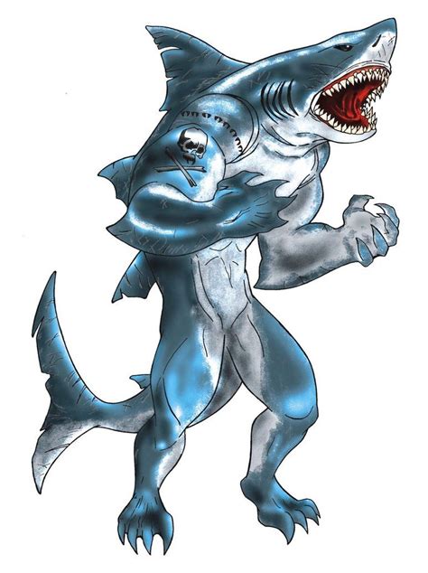 Wereshark | Shark art, Mythical creatures, King shark