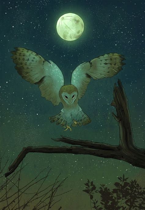 Night Owl, an art print by Sophie Eves | Owl artwork, Moon art, Owl art