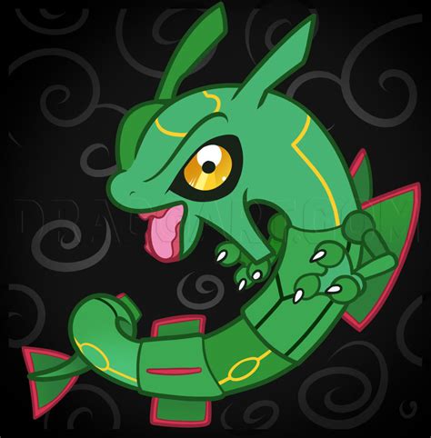 How To Draw Chibi Rayquaza, Rayquaza, Step by Step, Drawing Guide, by ...