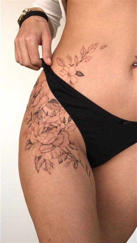 Front Thigh Tattoos, Side Hip Tattoos, Upper Thigh Tattoos, Waist ...