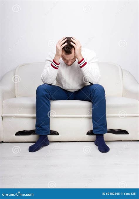 Depressed Man Holding His Head Stock Image - Image of expression, stressed: 69482665