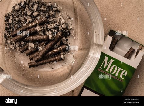 MORE menthol cigarettes - popular brand thought be addictive and Stock ...