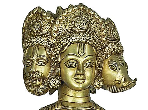 24" Vishnu Vaikuntha In Brass | Handmade | Made In India | Exotic India Art