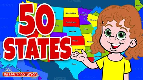 50 States ♫ Rhyming and In Alphabetical Order ♫ Children's Song by The L... Learning Stations ...