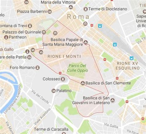 Monti Rome map - Map of monti Rome (Lazio - Italy)