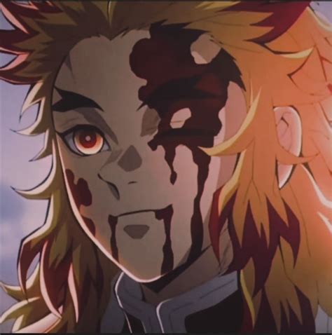 an anime character with blood on his face