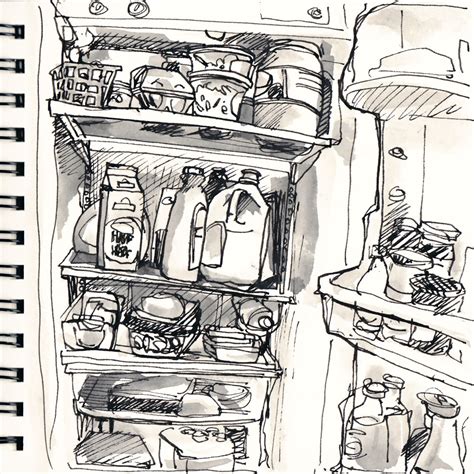 Open Fridge Drawing at PaintingValley.com | Explore collection of Open Fridge Drawing