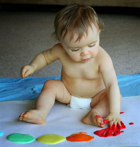 Scented Edible No-Cook Fingerpaint Recipe for Babies and Toddlers from Fun at Home with Kids ...