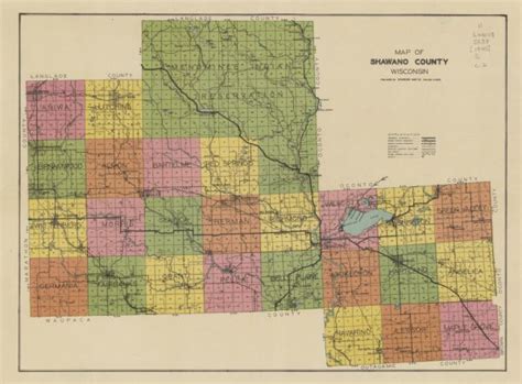 Map of Shawano County, Wisconsin. | Map or Atlas | Wisconsin Historical ...