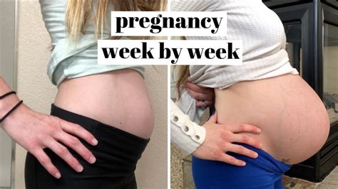 PREGNANCY TIME LAPSE | PREGNANT BELLY GROWING WEEK BY WEEK! - YouTube