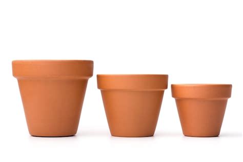 Premium Photo | Empty ceramic flower pots