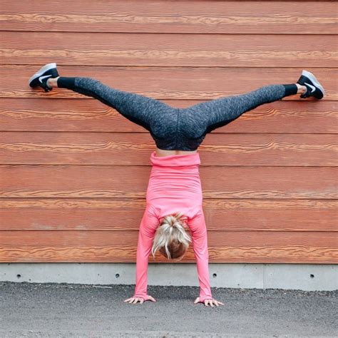 Chest to Wall Straddle Hold | Handstand challenge, Handstand, Wall handstand