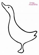 Goose Animal Bird Coloring Page For Kids  FirstCry Parenting sketch template