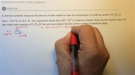 Aleks Calculating molar heat capacity - YouTube