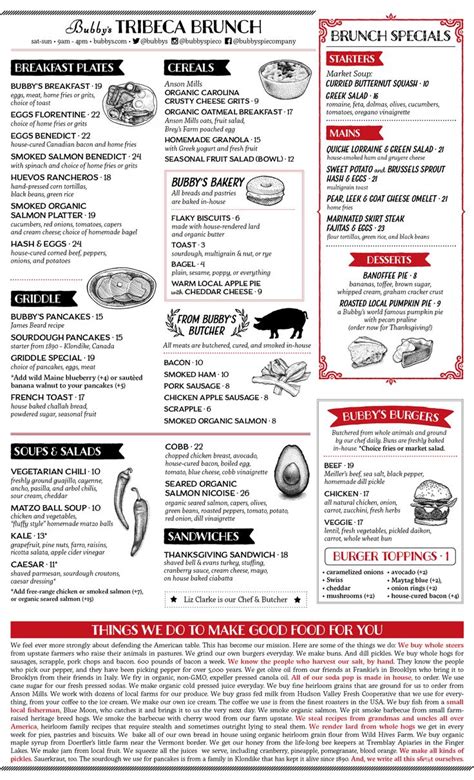 1000+ images about Bubby's TriBeCa on Pinterest | Lunch menu, Recipe box and Nyc