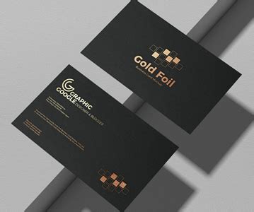 Free Download Creative Black Gold Foil Business Card PSD Mockup | Business Card