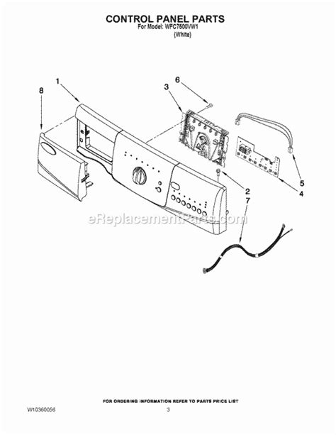 Whirlpool WFC7500VW1 Residential Washer OEM Replacement Parts From ...