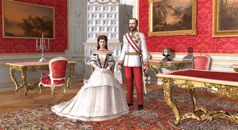 Habsburg imperial couple (19th century) - 3D scene - Mozaik Digital Education and Learning
