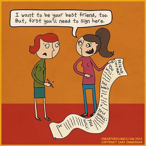 Cartoon about friendship and unspoken contracts #humor #unearthedcomics #friendship #webcomics ...