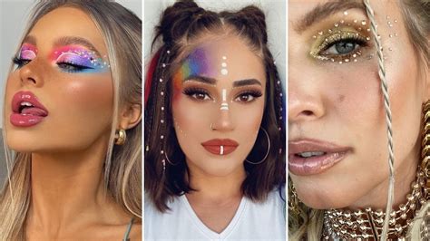 Festival Makeup Looks & Easy Face Glitter Ideas (Rave in Style)