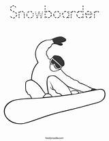 Snowboarder Coloring Page  Tracing Twisty Noodle sketch template