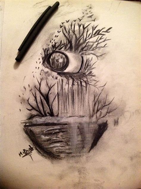 Soul expression - Charcoal sketches - Drawings & Illustration, Fantasy & Mythology, Dreamscapes ...