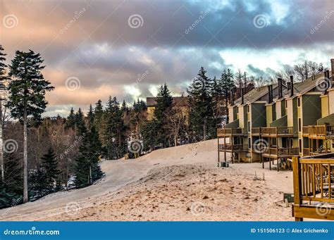 Beautiful Nature Sunrise at Snowshoe West Virginia Ski Resort Stock Image - Image of cass ...