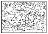 Graffiti coloring pages To Download And Print For Free sketch template