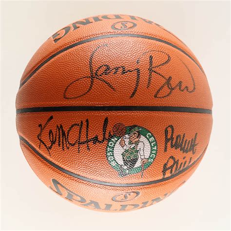 Larry Bird, Kevin McHale & Robert Parish Signed Celtics Logo NBA Basketball (Schwartz & Bird ...