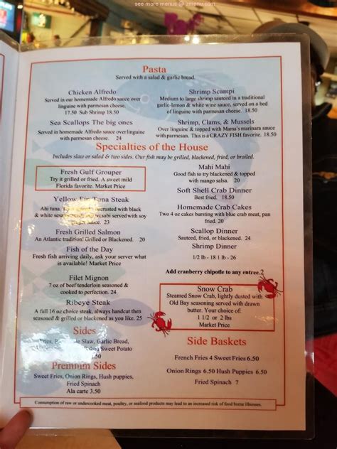 Online Menu of Crazy Fish Bar And Grill Restaurant, Lake Wales, Florida, 33853 - Zmenu