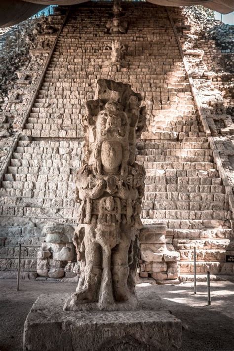 Beautiful Shot of the Ancient Sculptures in Copan Ruinas and Its ...