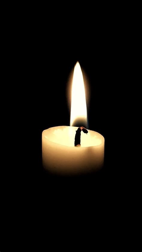 Iphone Wallpaper Candle, Fire, Flame, Black Background - Black ...