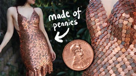 Making a Dress out of 2000+ Pennies - YouTube