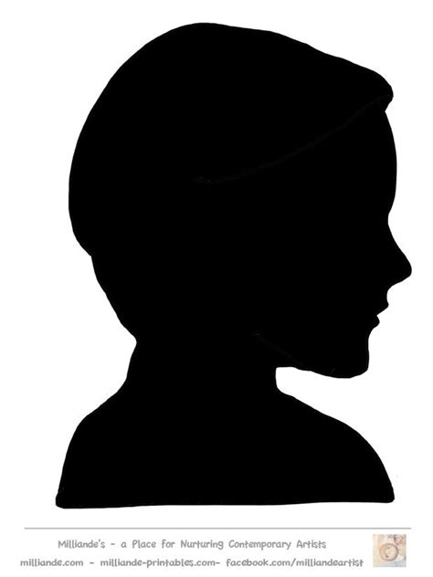 Face Silhouette Templates Printable,Face Stencils,Face Templates,Face Silhouette | Silhueta ...