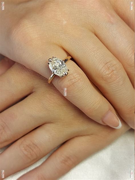 Bague de fiançailles ovale en diamant forme ovale 1 carat | Etsy