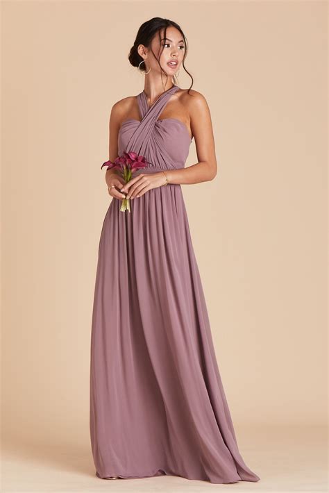 Grace Convertible Dress - Dark Mauve | Godmother dress, Long bridesmaid ...