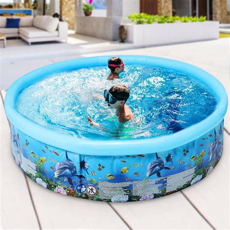 SHCKE Inflatable Kiddie Pools Summer Fun Swimming Pool for Kids family ...