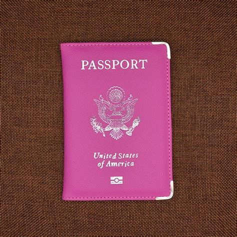 [Visit to Buy] Travel Leather Covers for Passports USA America Passport Cover Women Girls US ...