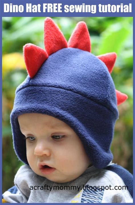 Dino Hat FREE sewing tutorial. This is a great winter hat for your little one. It's called the ...