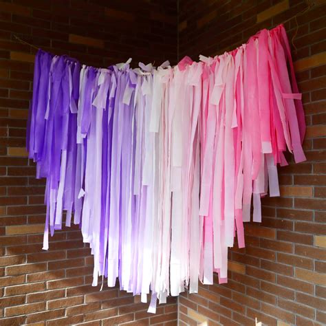 Buy melody fantasy 200 Plastic Strips Pink Purple White Streamer Backdrop DIY Streamer Kit ...