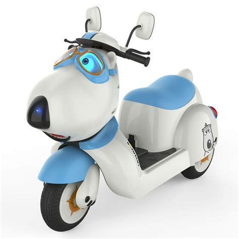 Bernard Bear Ride-On Toy 6V/4.5Ah With LED 3 Wheels For Kids (Blue ...