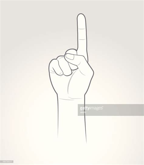 Vector illustration - Beautiful Hand Pointing Up. | Hand reference, Pointing hand, Hand outline