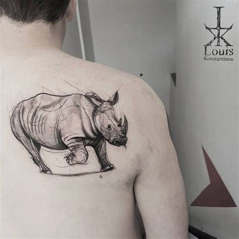 28 Creative Rhino Tattoo Designs and Ideas - TattooBloq | Rhino tattoo ...