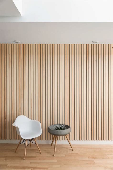 L'Abri · Slatted curved wall · Divisare | Wood slat wall, Slat wall, Living room wall