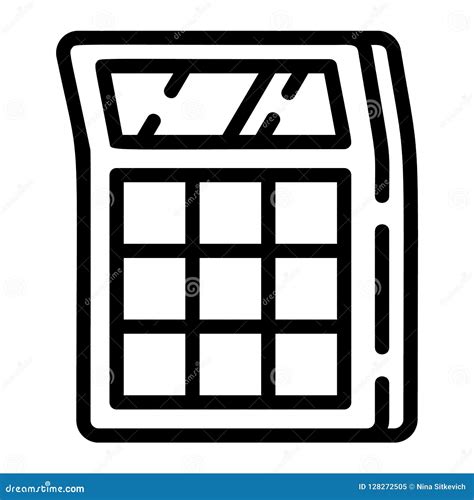 Calculator Icon, Outline Style Stock Vector - Illustration of black, keyboard: 128272505