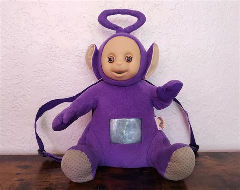 Vintage Tinky Winky Teletubbies 17 Inch Large Back Pack / Purple Tinkie Winkie / Stuffed Toy ...