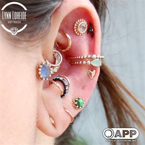Danielle nabbed the perfect set of @sleepinggoddessjewelry hoops for her healed double conch ...
