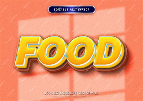 Premium Vector | Food text style effect editable